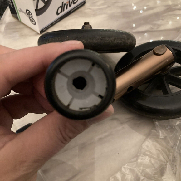 DRIVE 5" Bronze AMG Universal Walker Wheels. #10109 770-174 Preowned - Picture 8 of 11